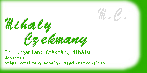 mihaly czekmany business card