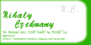 mihaly czekmany business card